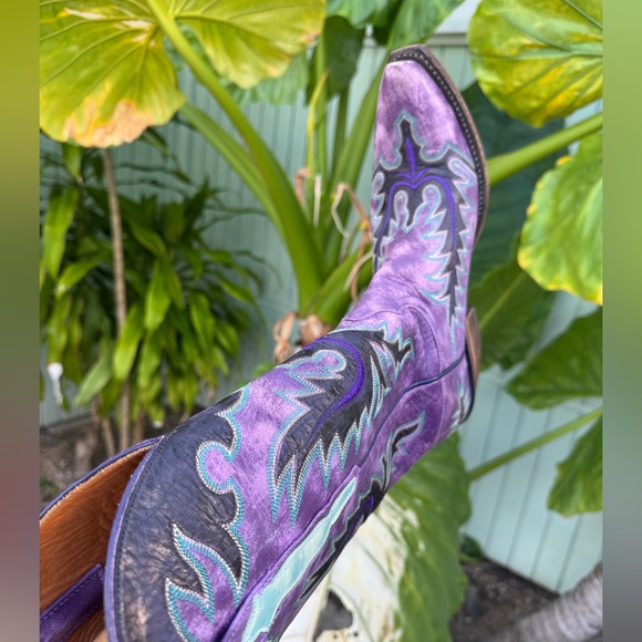 Lucchese Classics Handmade Purple cowboy boots size 8 - Picture 10 of 12